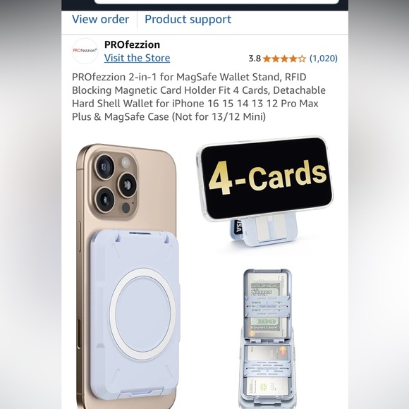 PROfezzion Magnetic Wallet for Smartphones - Picture 3 of 3